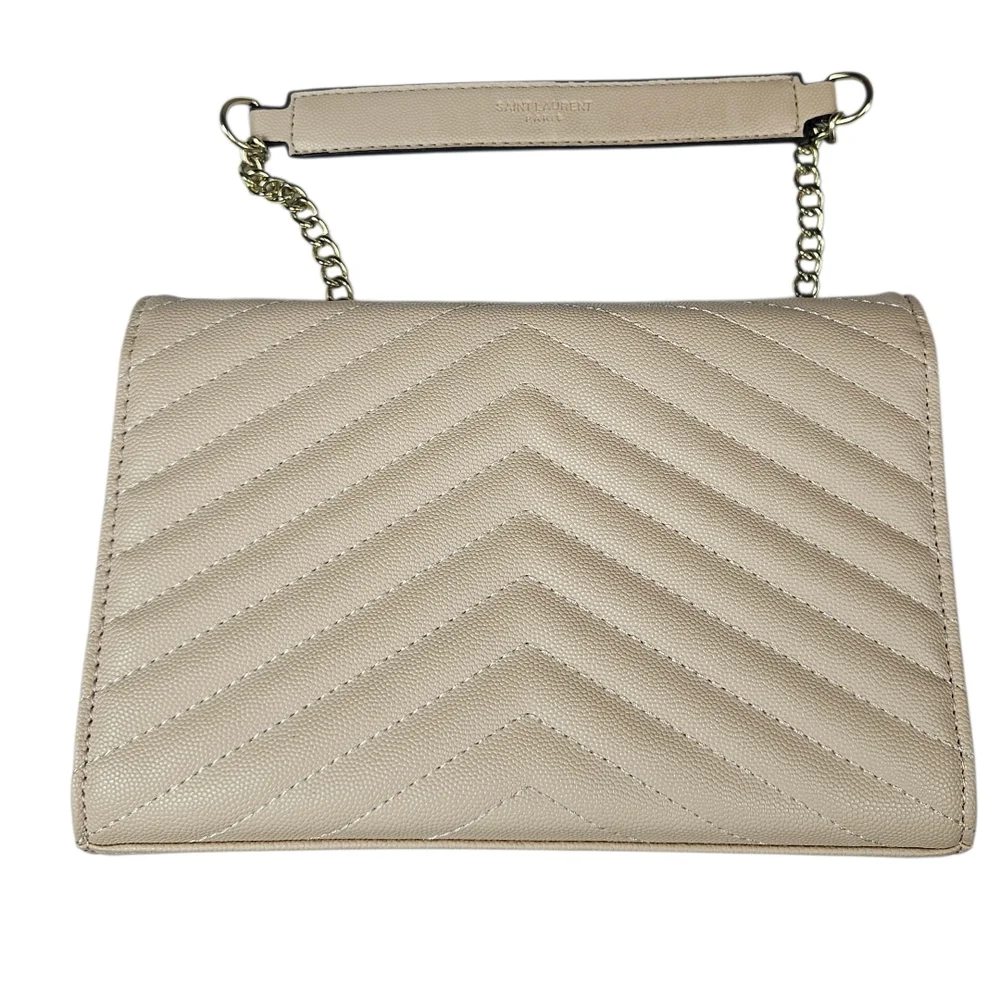 Yves Saint Laurent Cream Quilted Wallet Purse - Picture 6 of 16